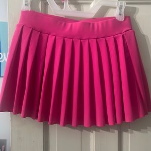 Pink mini pleaded skirt